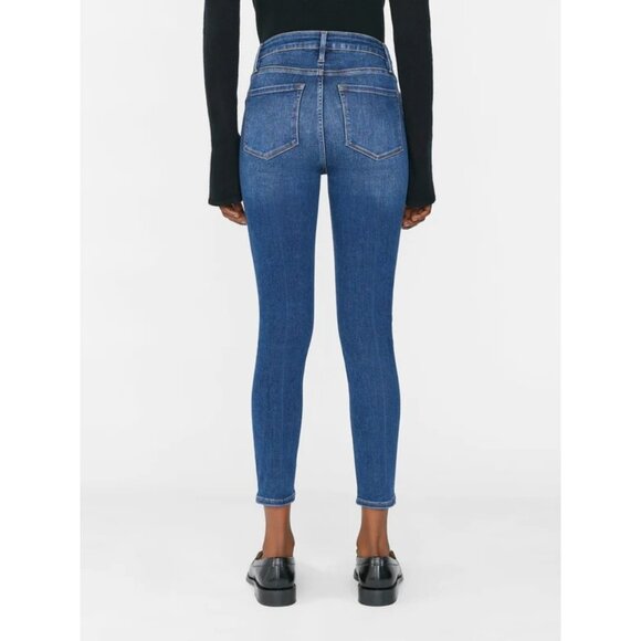 NWT Frame Le One Skinny Crop Mid-Rise Blue Jeans 2 fits size 30-34 - Picture 3 of 10
